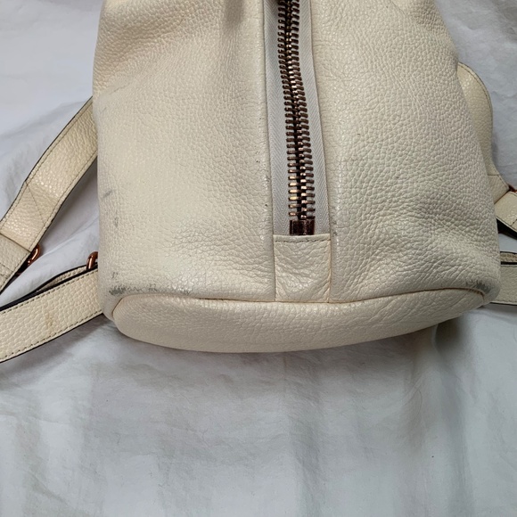 Aimee Kestenberg Cream Leather Backpack - Picture 10 of 12